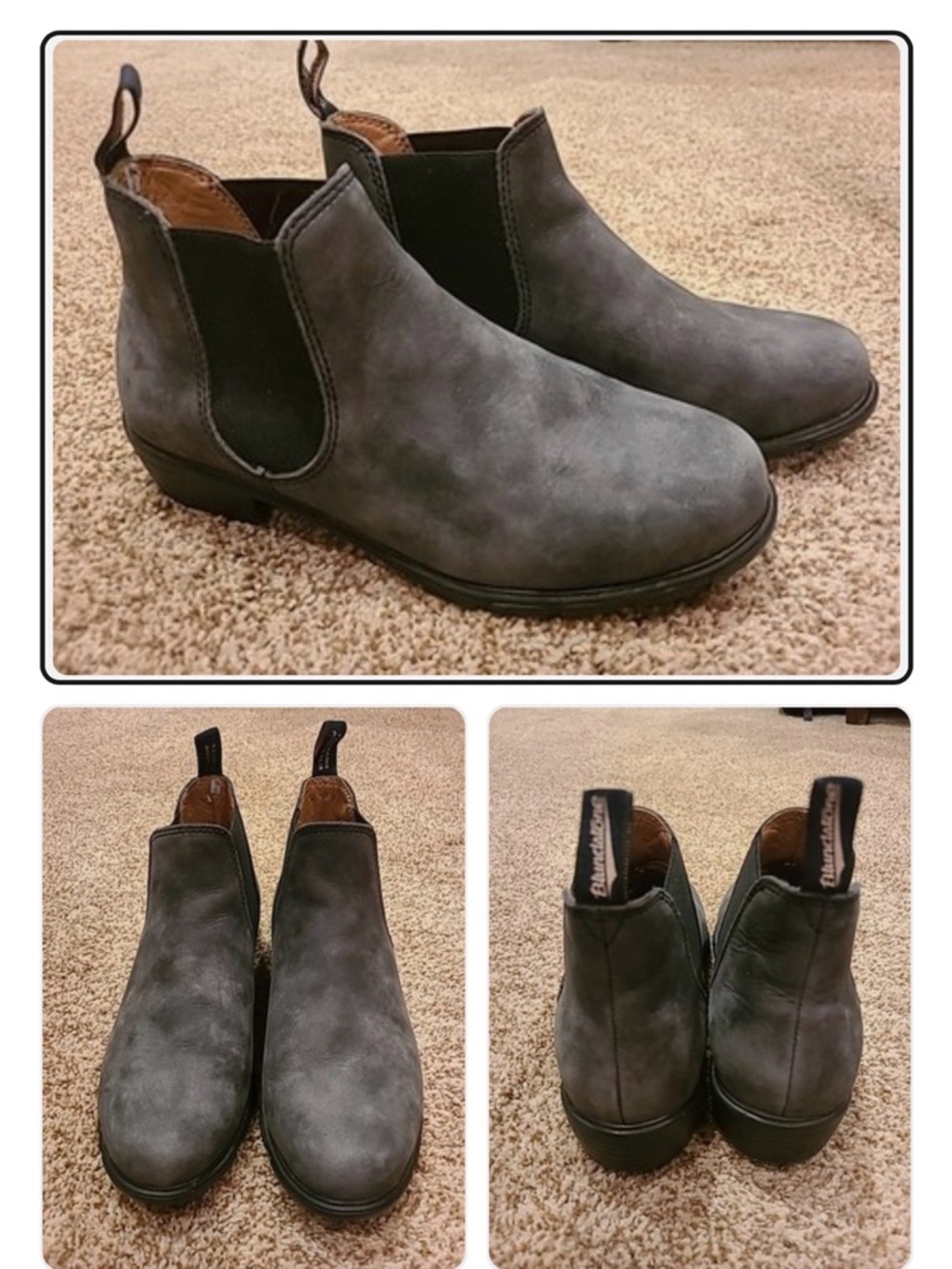 Woman’s Gray Chukka Chelsea Boots - Classic Slip-On Ankle Boot USA 8.5